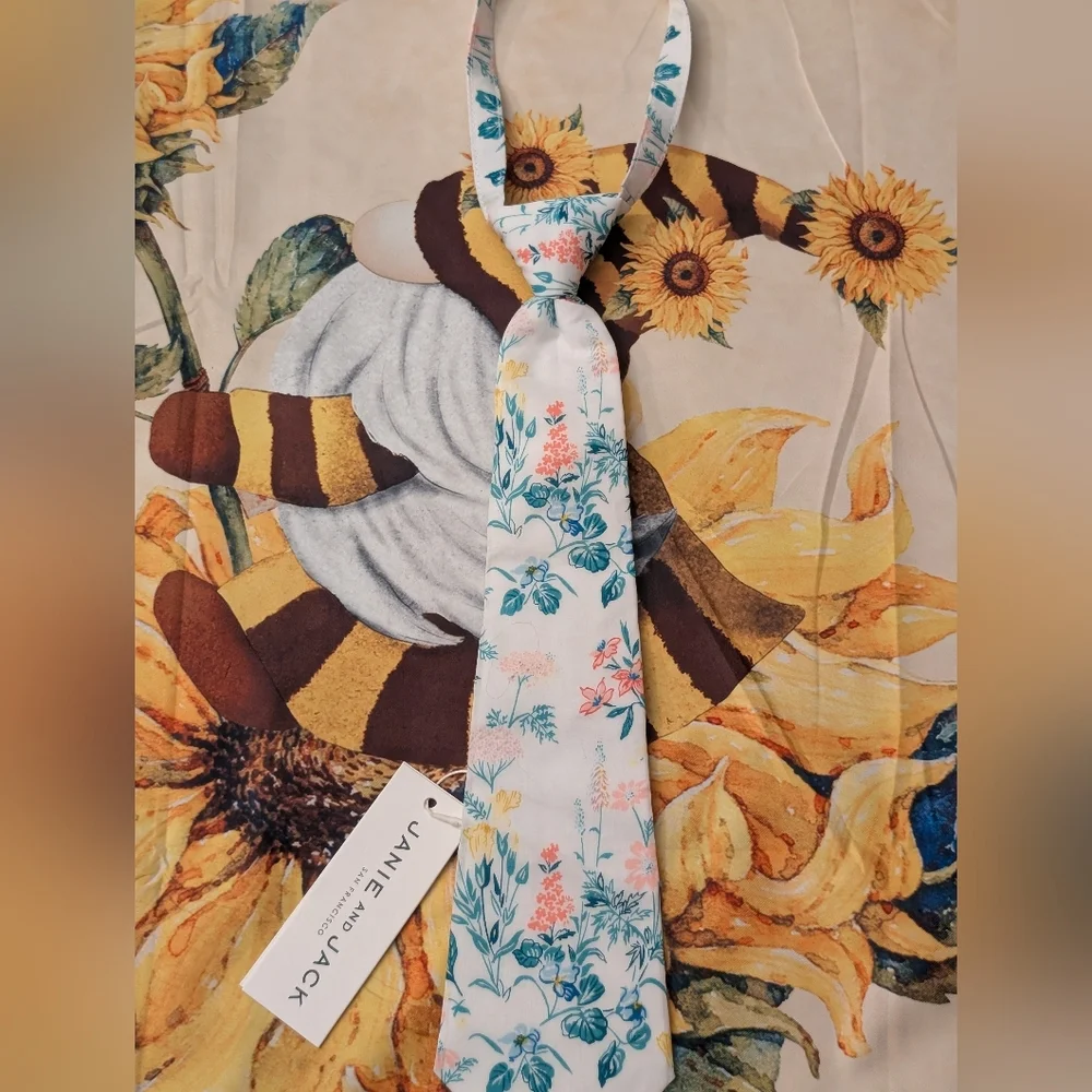 Janie and Jack Floral Print Neck Ties